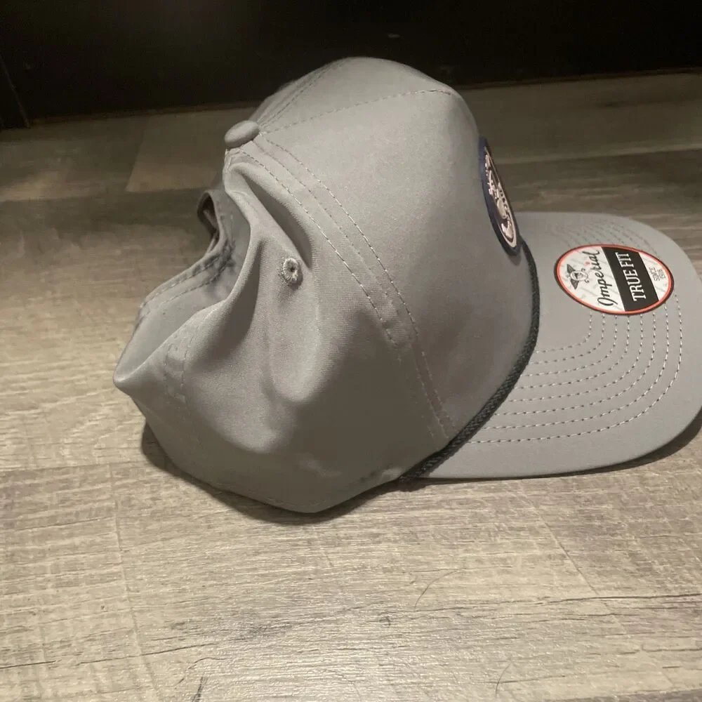Imperial True Fit Performance Rope Hat Grey Blue Hill Country Club NWOT